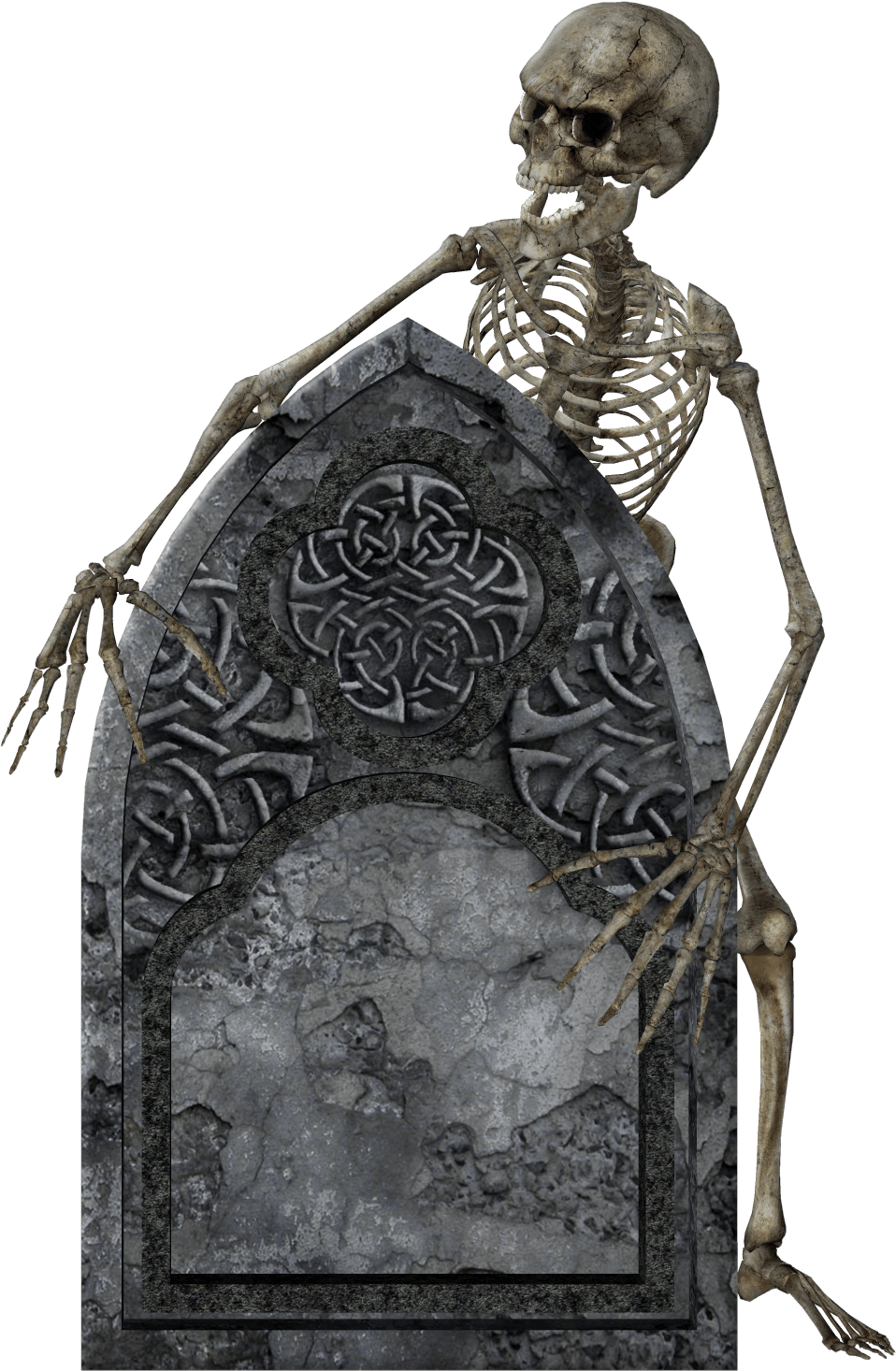 Jpg Library Library Headstone And Skeleton Png Stickpng - Halloween Card With Witch And Skeleton Card (1049x1519), Png Download