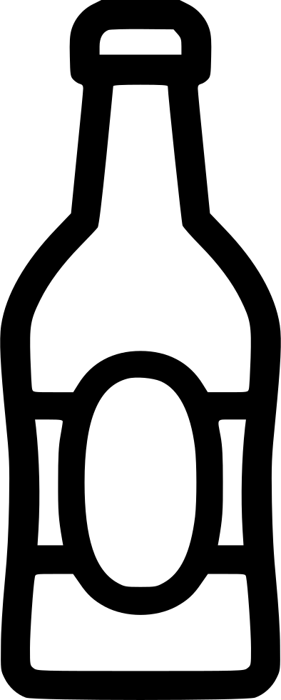 Beer Bottle - - Bier Icon (394x980), Png Download