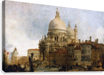View Of The Church Of Santa Maria Della Salute Canvas - View Of The Church Of Santa Maria Della Salute, On (429x312), Png Download