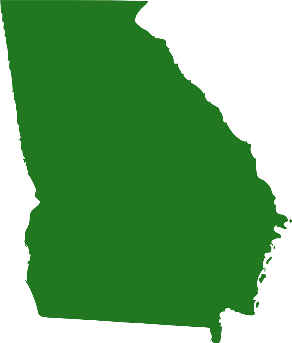 Outline, Map, States, State, Silhouette, Cartoon - Georgia State Vector (544x640), Png Download