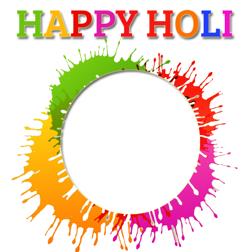 holi photo frame download