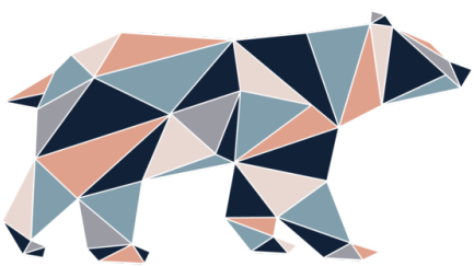 [w A N D E R E R] - Geometric Polar Bear Png (500x500), Png Download