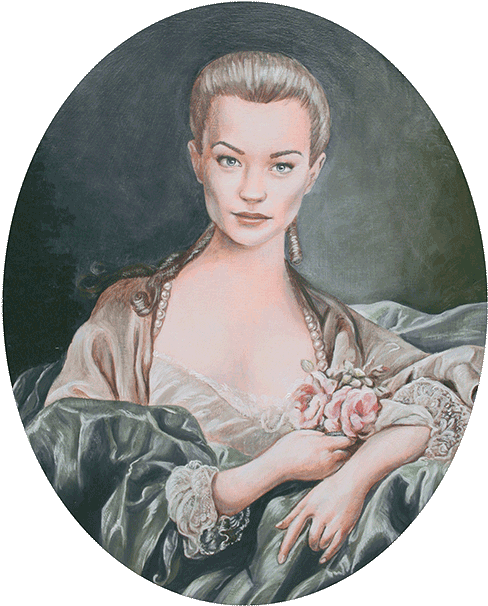 Madame De Pompadour Art (500x620), Png Download