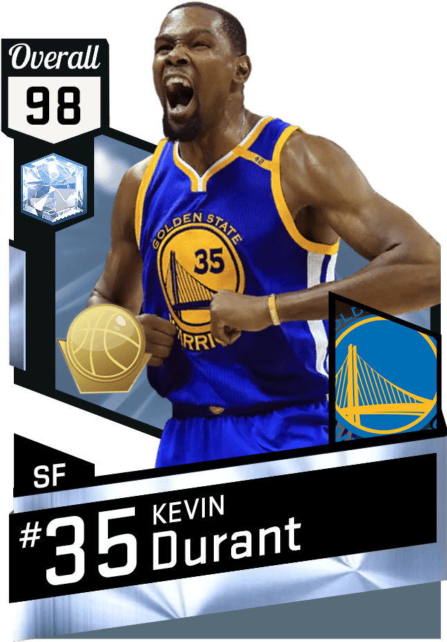 Kevin Durant - Diamond Kevin Durant 2k17 (651x941), Png Download