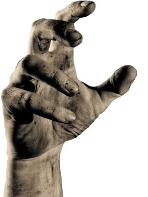 Actions - Walking Dead Zombie Hand (309x400), Png Download