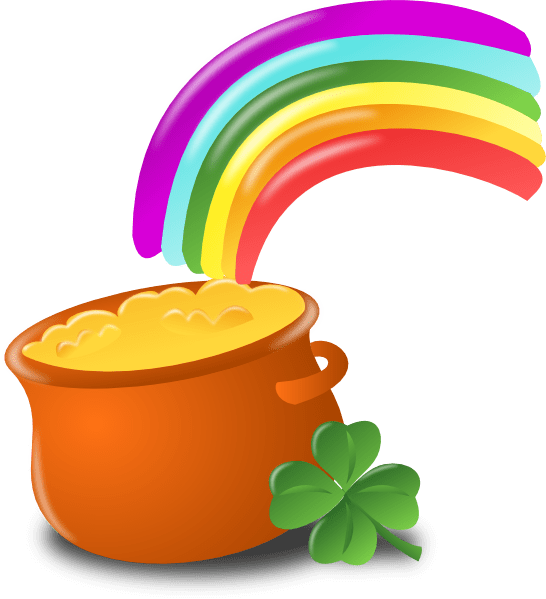 St Patrick's Day Pot Of Gold - St Patricks Day Png (546x599), Png Download