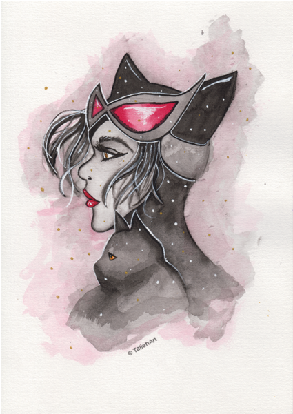 Catwoman Print - A4/a6 - Painting (600x600), Png Download