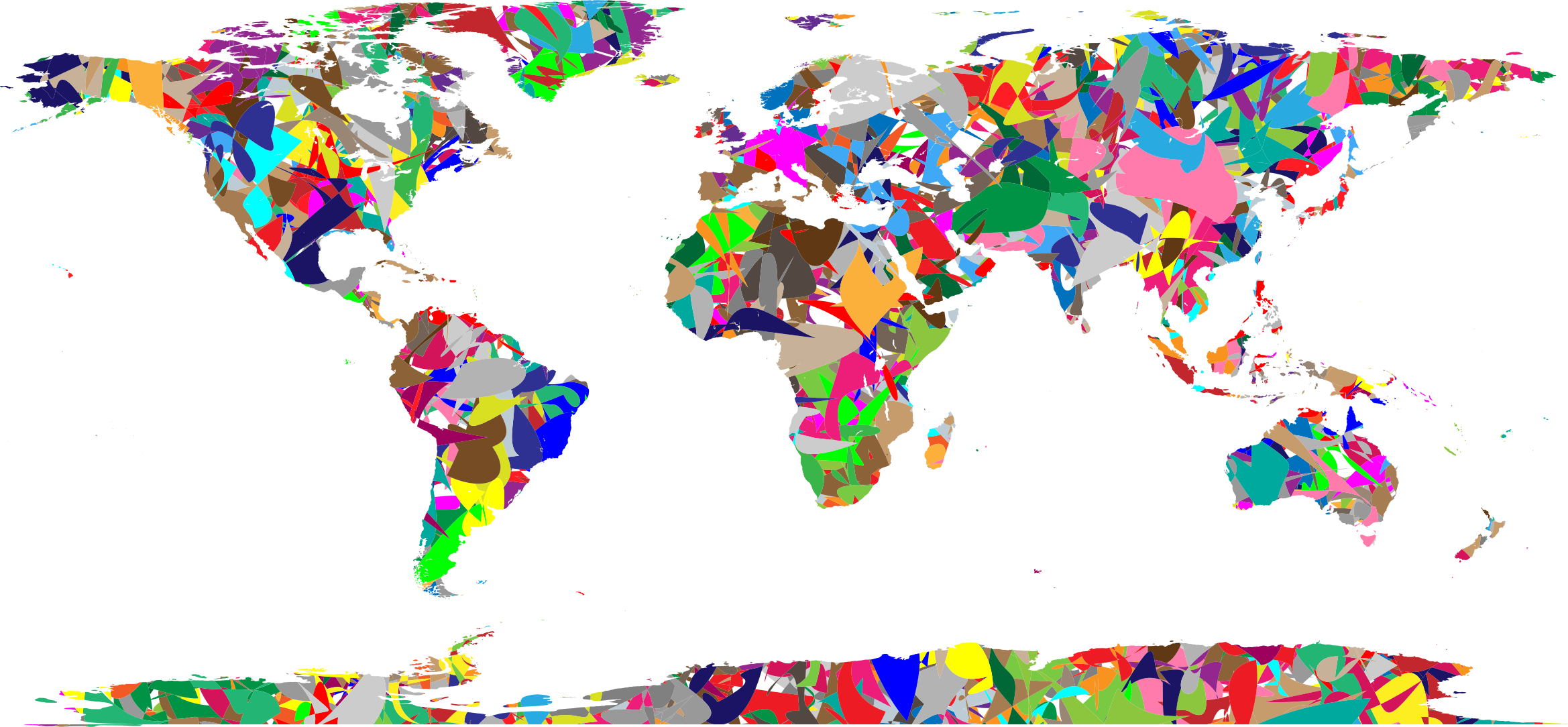 This Free Icons Png Design Of Modern Art World Map (2338x1084), Png Download