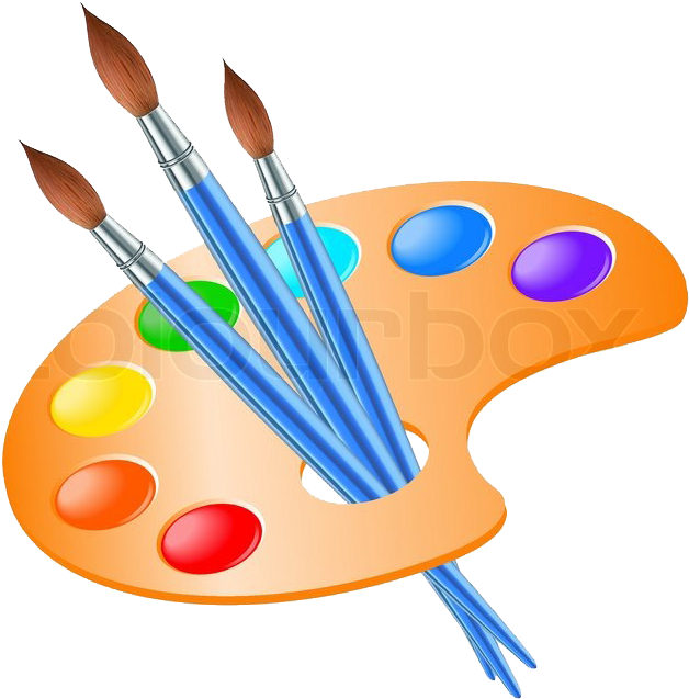 Download Painting Brush With Plate PNG Image with No Background