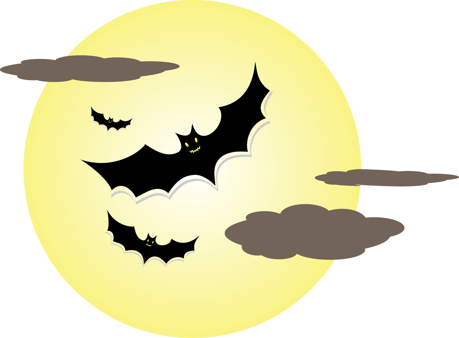 Halloween Transparent Full Moon Cartoon - Transparent Full Moon Clipart (1473x1084), Png Download