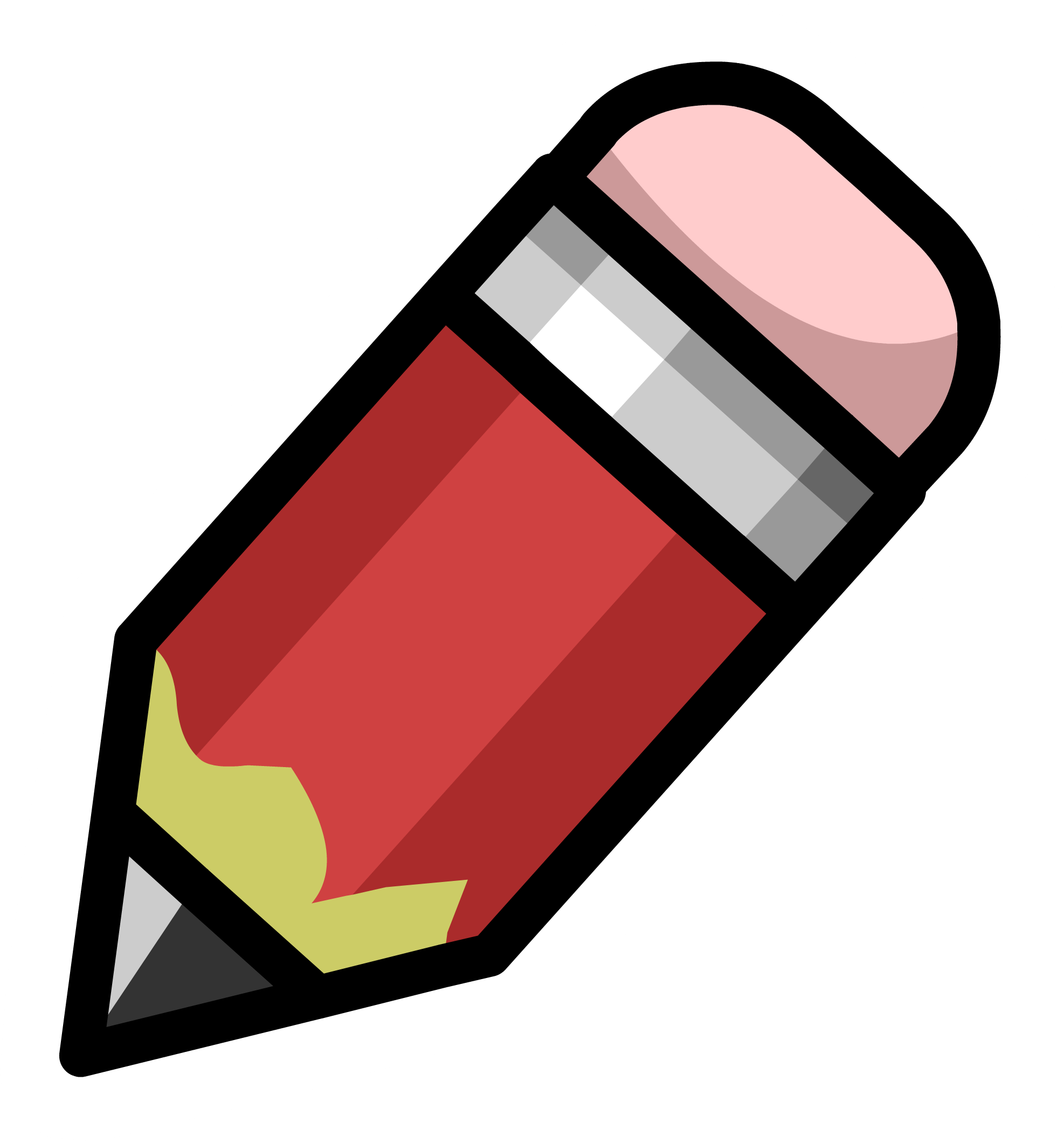 Pencil Pin - Png - Club Penguin Pencil (1974x2117), Png Download