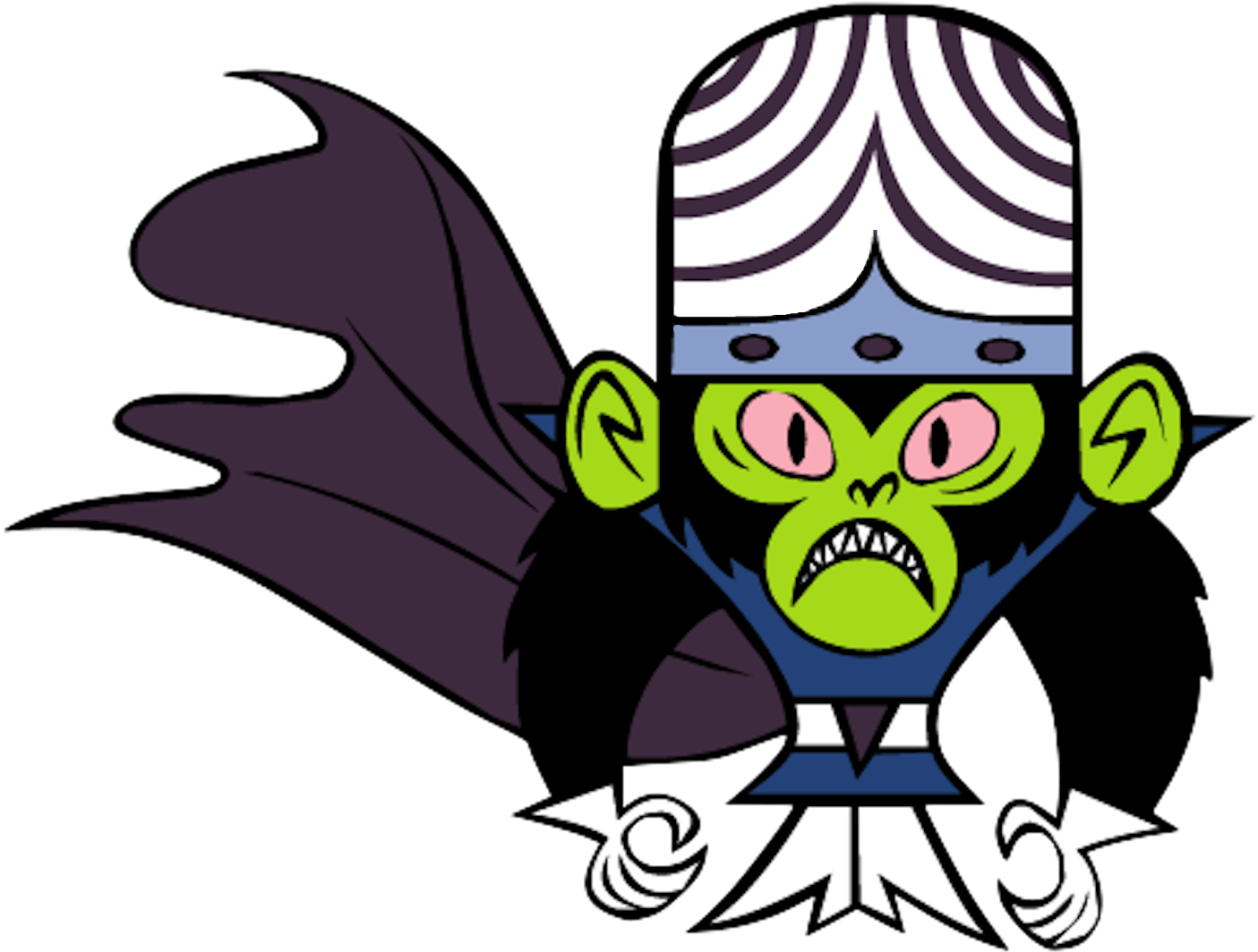 Mojo Jojo Is A Supervillain In The Cartoon Network - Powerpuff Girls Villains (1421x1080), Png Download