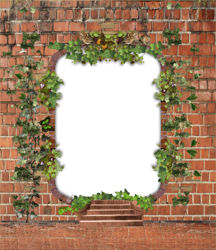 Go To Image - Brick Wall Frame Png (831x961), Png Download