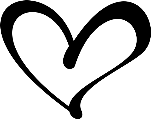 Heart Black And White Png - Heart Svg Free (500x500), Png Download