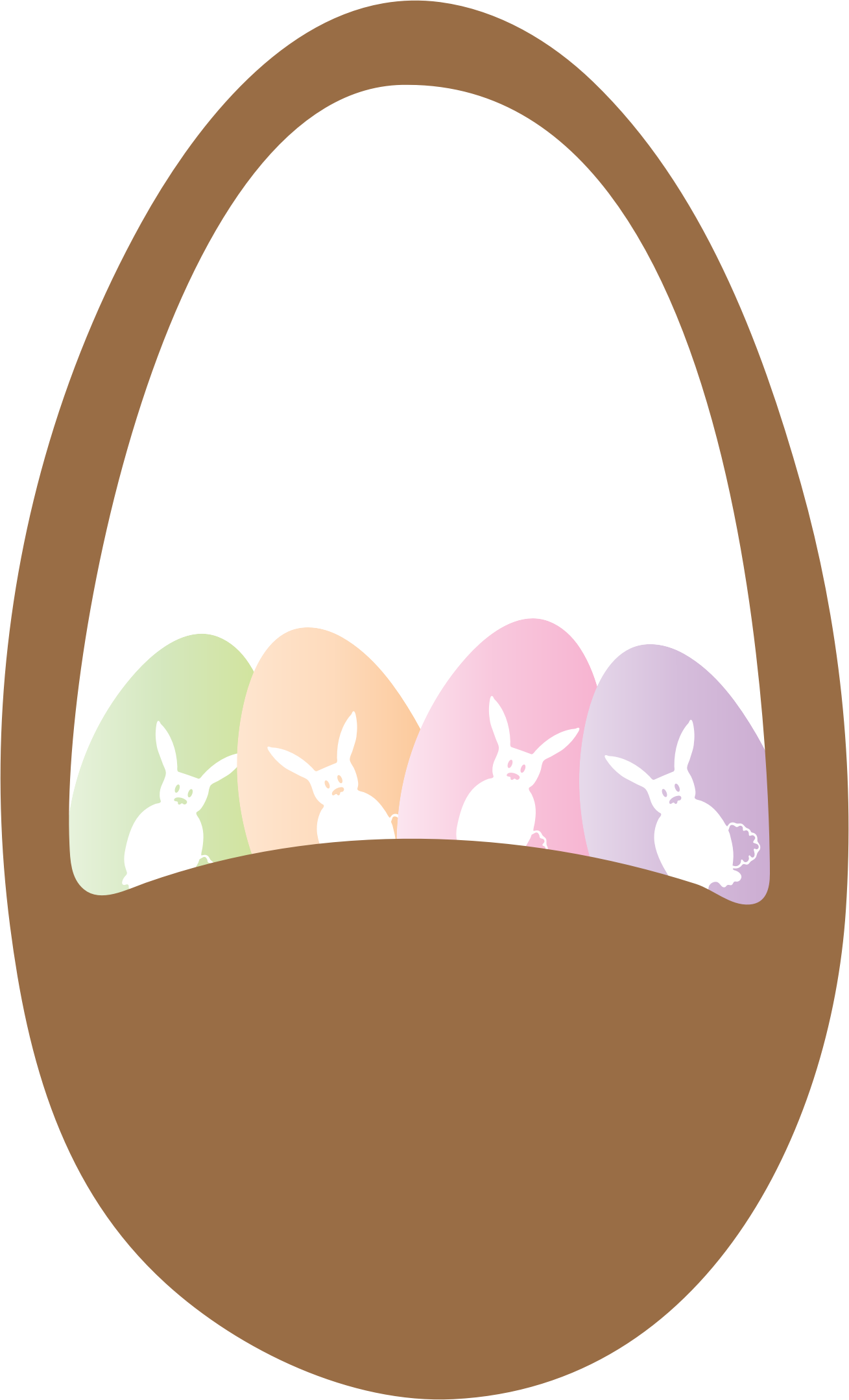 This Free Icons Png Design Of Easter Basket And Eggs (1309x2158), Png Download