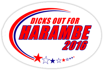 Harambe - Dicks Out For Harambe 2016 Coffee Mug Water Cup Drinking (375x360), Png Download