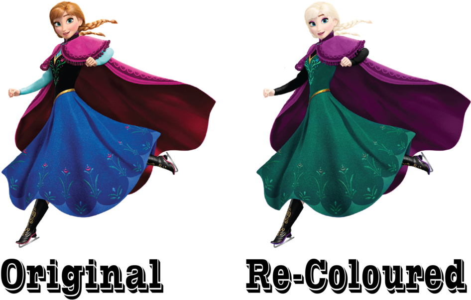 Recolour Elsa Colours By Okuni Evangeline Yin - Ana De Frozen Png (1024x664), Png Download