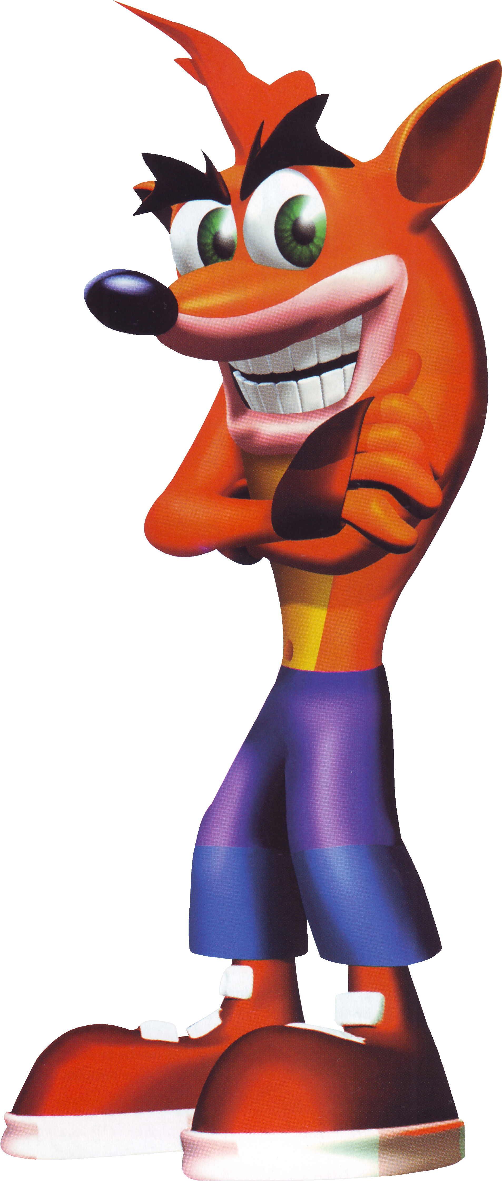 Crash Bandicoot Crash Bash Official Art Render Scan (2082x4592), Png Download