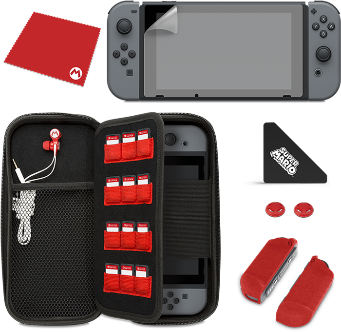 Starter Kit Mario " - Nintendo Switch Starter Kit (800x800), Png Download