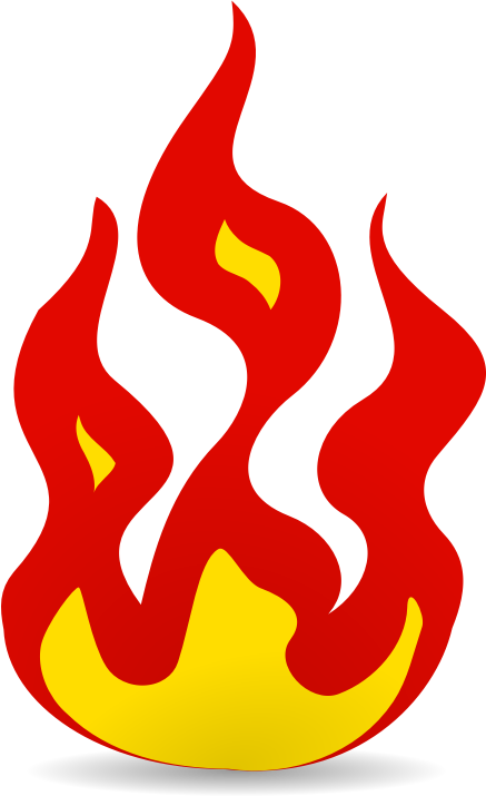 Racer Clipart Fire Flames - Clip Art On Fire (437x715), Png Download