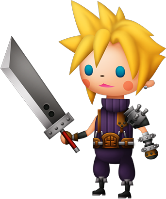 Http - //images1 - Wikia - Nocookie - Net/ Ythm Cloud - Theatrhythm Final Fantasy Cloud (342x411), Png Download