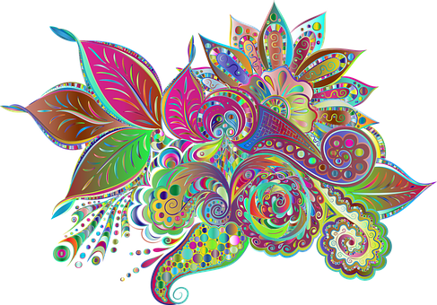 Floral, Flowers, Ornamental, Decorative - Flowers Graphics (487x340), Png Download