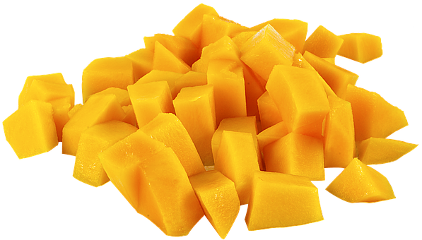 Fruit Mango Parts Png Yellow Cutout Transp - Mango - Production, Properties & Health Benefits (597x340), Png Download