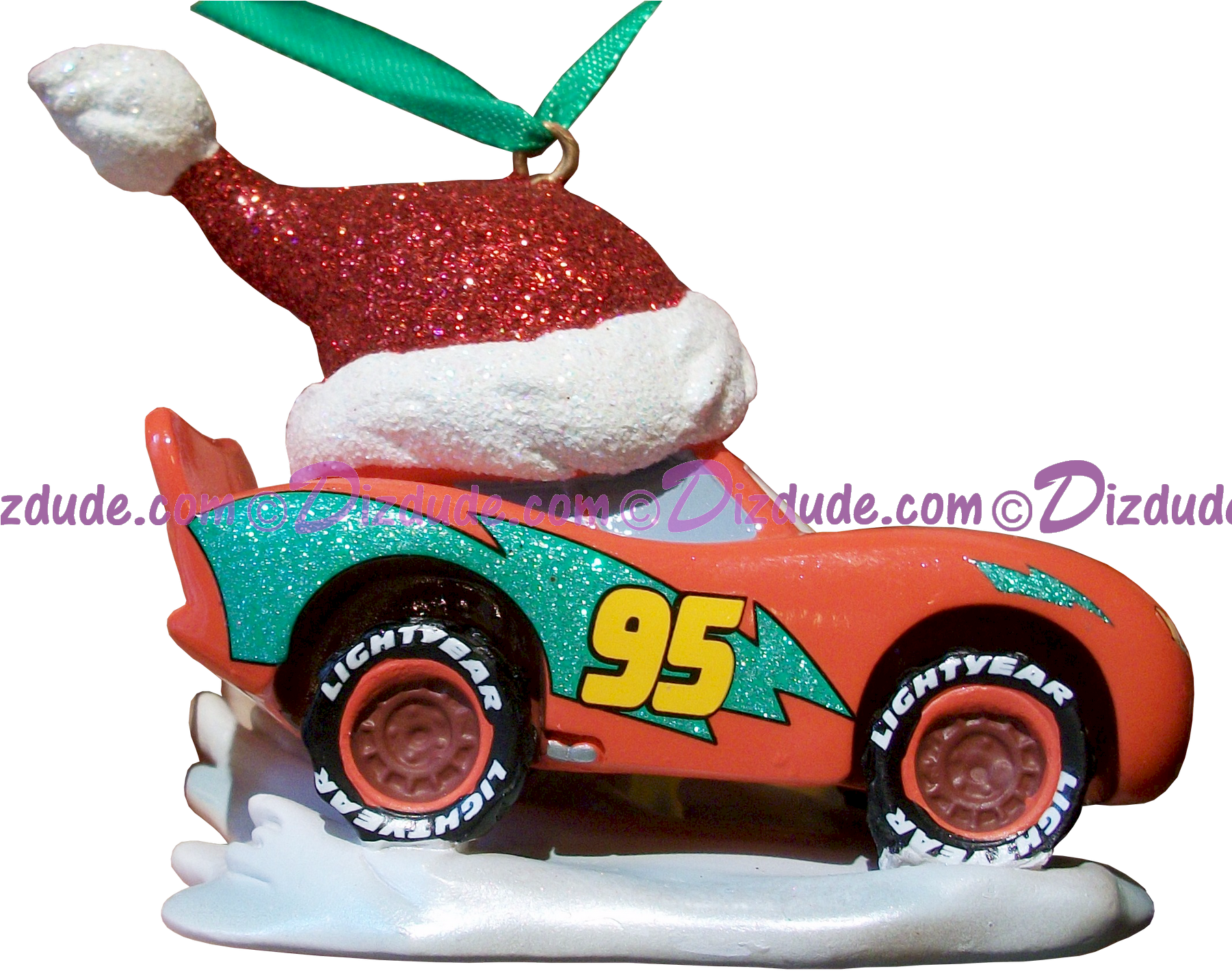 Side Of The Disney Pixar "cars" Lightning Mcqueen Christmas - Lighting Mcqueen Christmas Prints (1800x1452), Png Download