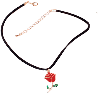 Itgirl Shop Acrilic Red Rose Necklace Choker Aesthetic - Necklace (460x460), Png Download