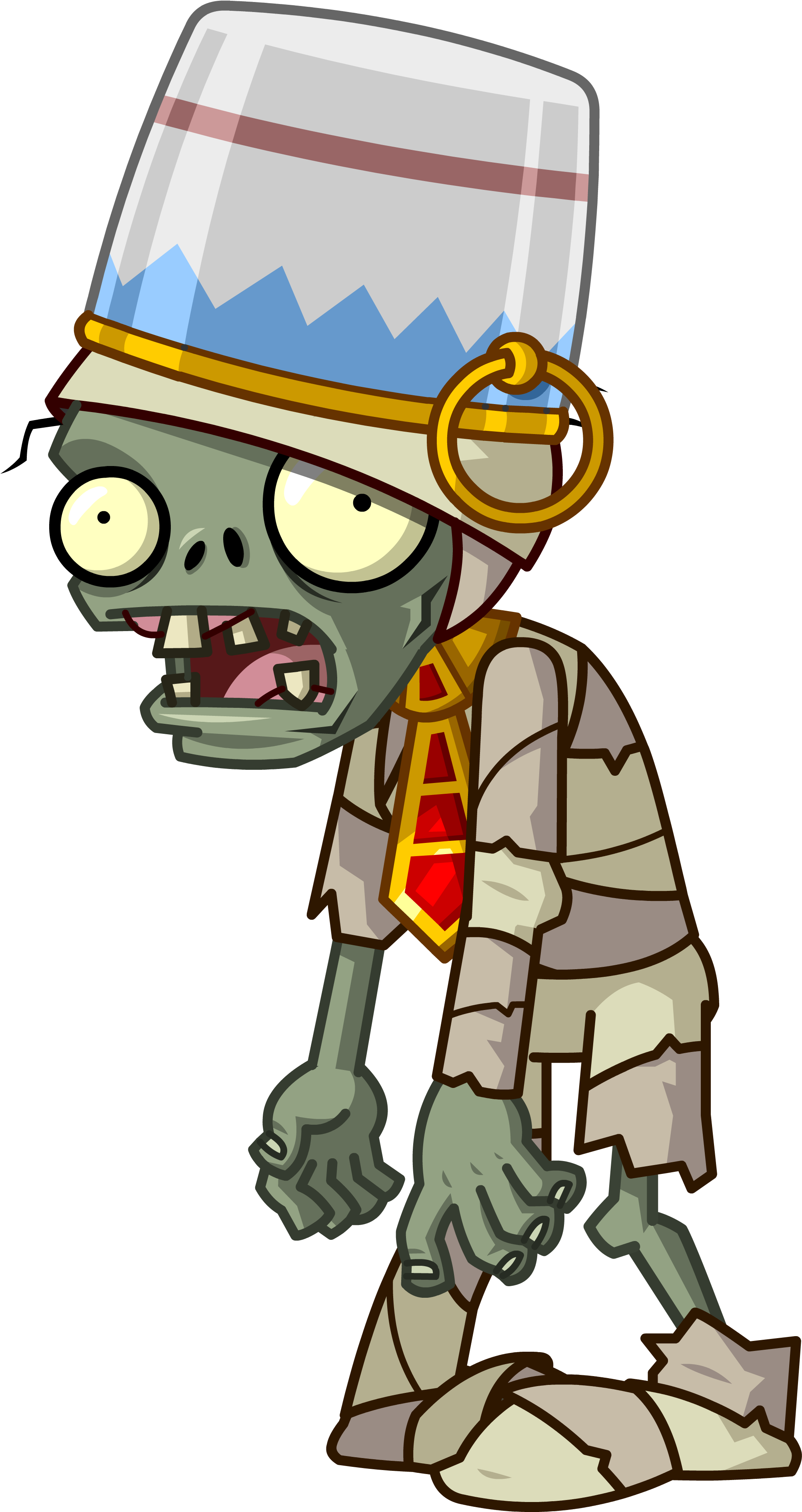 Zombi Momiacaracubo - Zombies Vs Plantas Zombies (2137x3878), Png Download