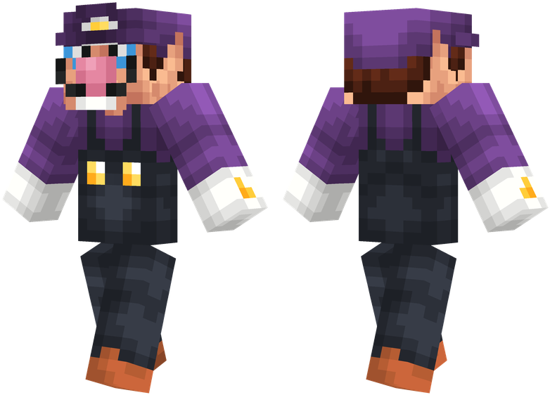 Waluigi - Скин Марио Для Майнкрафт (804x576), Png Download