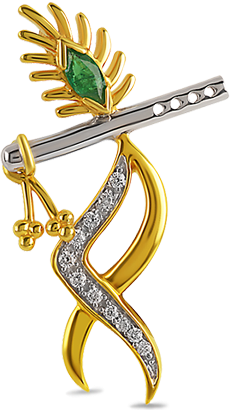 Orra Spiritual Bankebihariji - Flute With Peacock Feather (1200x1000), Png Download