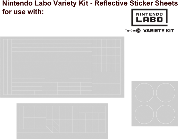 Labo - Toy-con 01 - Variety - Stickers - Reflective - Nintendo Labo Reflective Stickers (640x480), Png Download