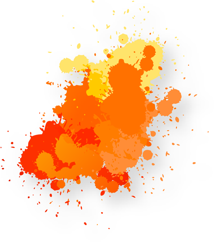 Graphic Freeuse Orange Watercolor Painting Ink Droplets - Illustration (800x871), Png Download