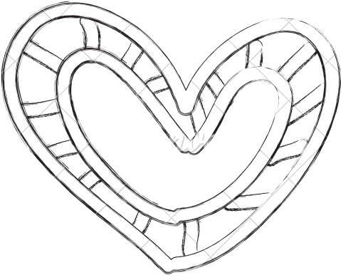Beautiful Heart Drawing Icon - Drawing (550x550), Png Download