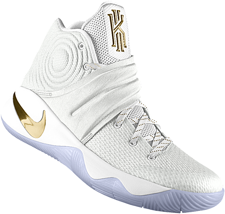 kyrie irving shoes 2 white and gold
