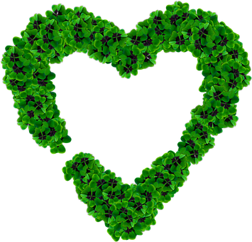 Heart Clover Png Love Saint Patrick Luck I - Clover In Heart (355x340), Png Download