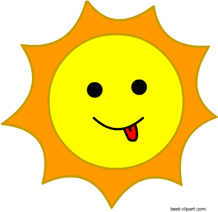 Naughty Sun Sticking Tongue Out Clipart - Sun Prop (450x450), Png Download