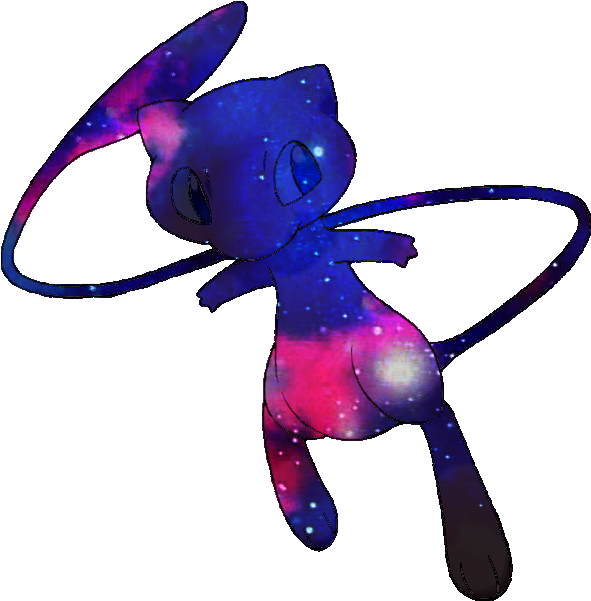 [art][oc] Cosmic Mew - Pokemon Silhouette Png (800x600), Png Download