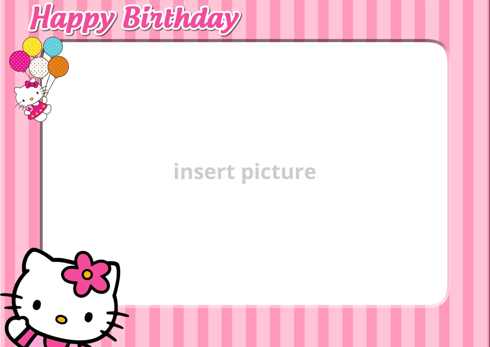 Download Download Free Printable Hello Kitty Png Frame - Hello Kitty