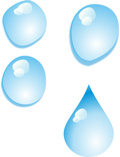 Set, Cartoon, Rain, Drop, Drops, Tear, Teardrop - Water Drops (490x640), Png Download