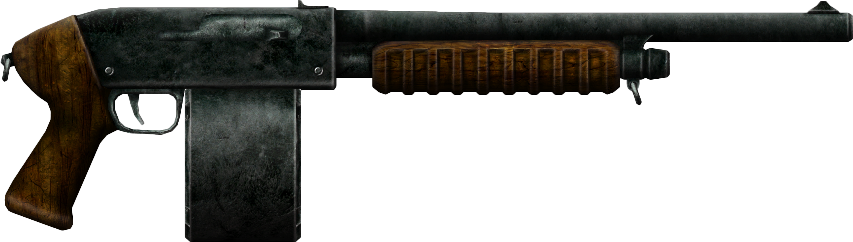 View Samegoogleiqdbsaucenao Riotshotgun , - Fallout New Vegas Riot Shotgun (3050x1000), Png Download