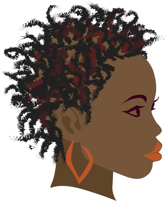 Africa Braid Black Girl Clip Art - Head Silhouette Silhouette Woman Png Face Braids (731x800), Png Download