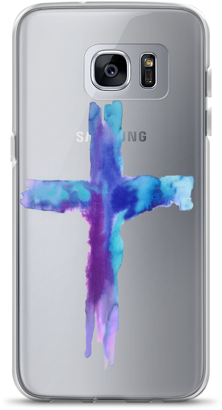 Watercolor Cross Samsung Case - Samsung Galaxy (1000x1000), Png Download