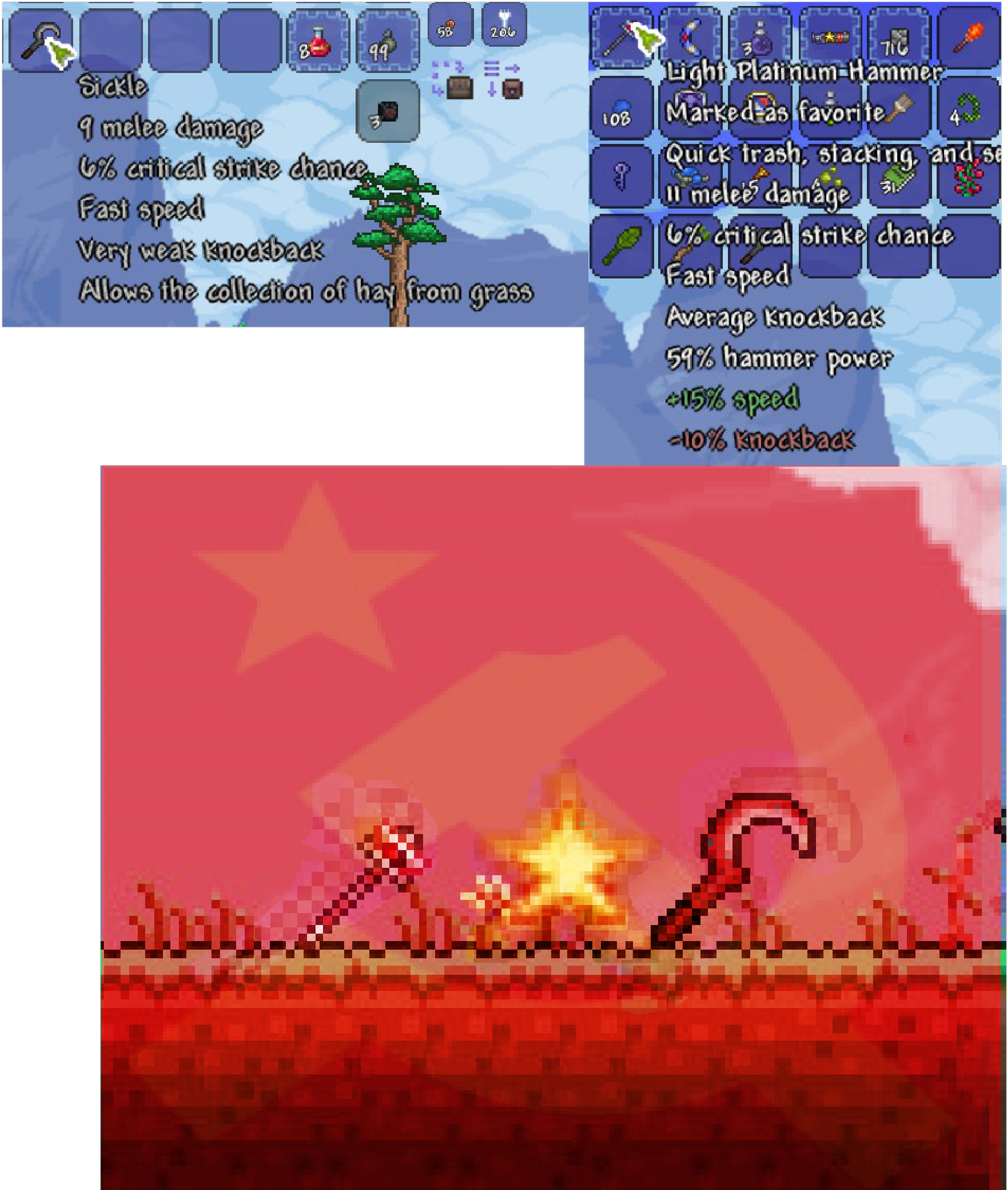 Welcome To Reddit, - Terraria Hammer And Sickle (2048x2048), Png Download