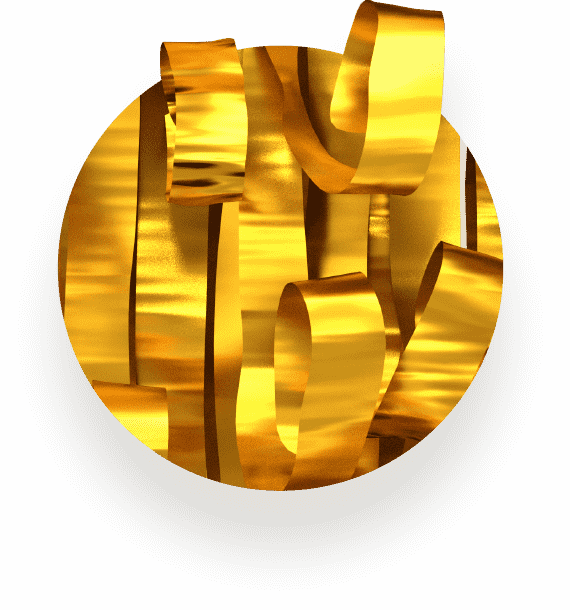 Font, Gold And Color 3d Confetti Backgrounds - Gold (570x610), Png Download