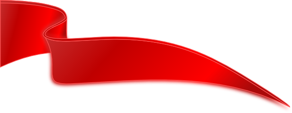 Dark Red Ribbon Clip Art At Clker Com Vector Clip Art - Red Ribbon Png Vector (600x232), Png Download