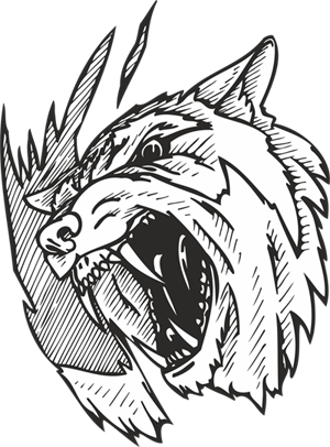 Crazy Wolf - Predator (300x406), Png Download