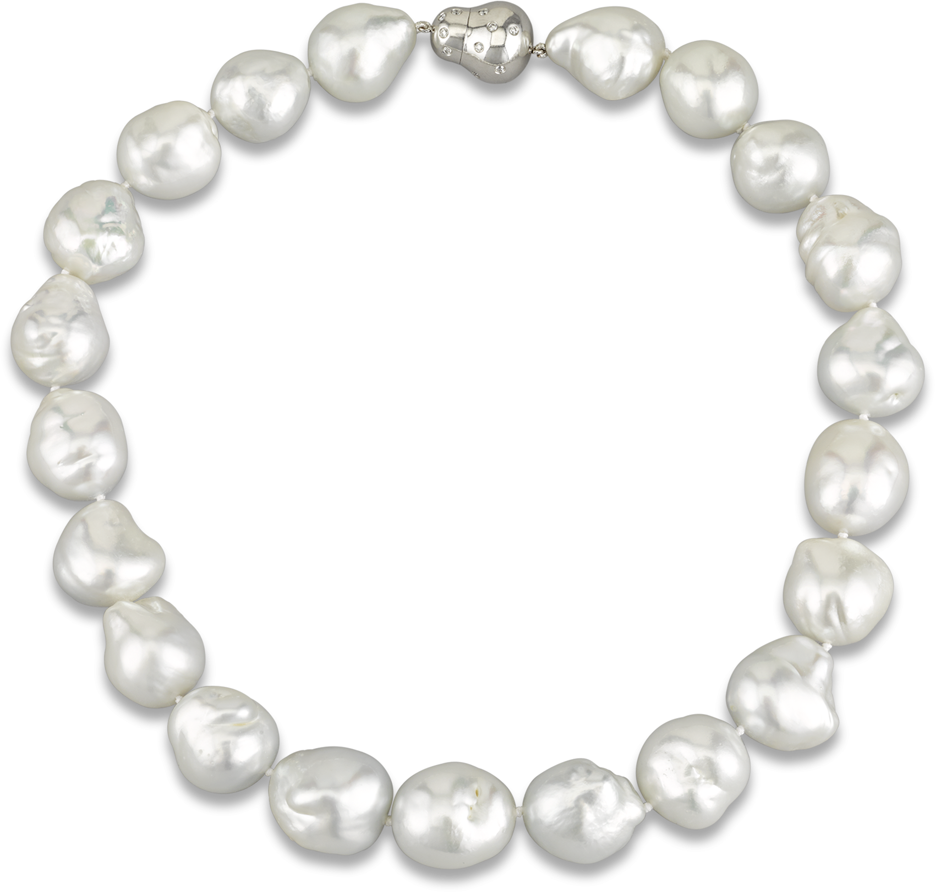 South Sea Baroque Pearl Necklace - Baroque Pearl Necklace (2500x2000), Png Download
