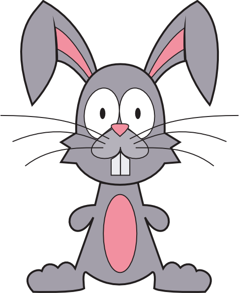 Rabbit Clipart Fur - Easter Bunny Vector Free (486x596), Png Download